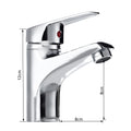 Bathroom Basin Faucet Chrome Single Handle Single Hole Deck Mounted Mixer Tap Kitchen Sink Hot Cold Taps With G1/2 Hose