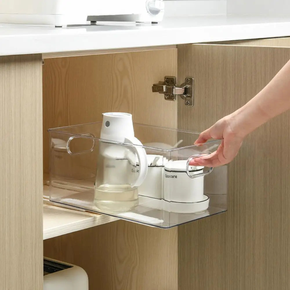 2PCS Home Storage Rack Track Closet Slide Home Kitchen Bedroom Storage Accessories Pullout Track Drawer Basket Pull Rail Slides