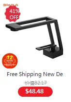 BAKALA Modern Basin Faucets Black Sink Mixer Taps Brass Bathroom Taps Square Vessel Sink Faucet Black Basin Mixer Cold Hot Water