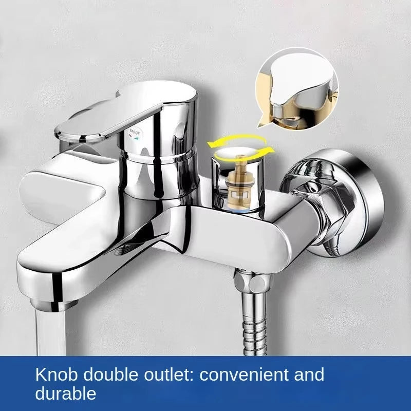 Grey/Silver T-Shaped Shower Set: Suitable for RVs and camper vans, tool-free installation, leak and explosion-proof.