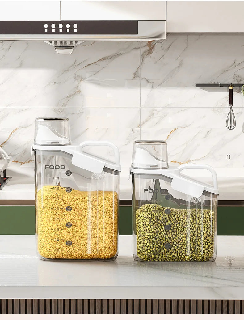Airtight Food Storage Containers Cereal Dispenser Cereal Container Storage Box Rice Dispenser Grain Dispenser Kitchen Organizer