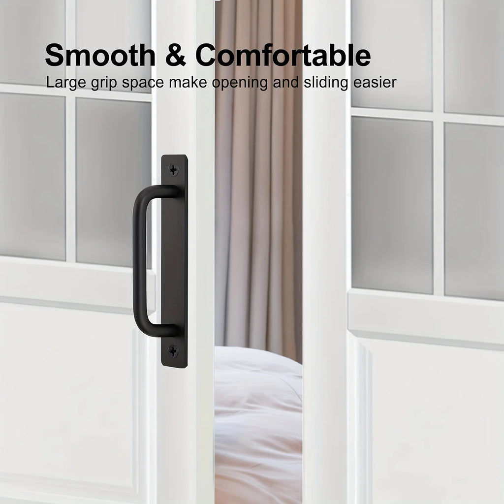 Black Door Handles Aluminium Alloy Kitchen Door Pulls Balcony Bedroom Silver White Furniture Handle Door Hardware