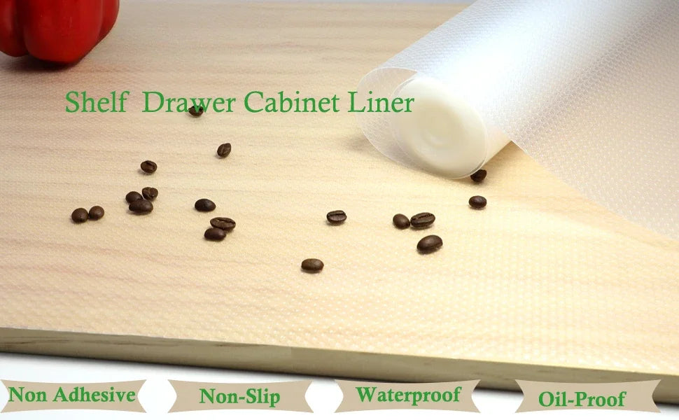 Drawer mat,shelf mat, non-slip waterproof wardrobe placemat,table mat,paper cabinet mat,kitchen drawer mat 30/45/50/60 * 150CM