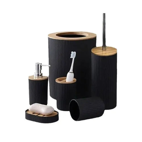 1 Piece Bathroom Accessories Set 6 Piece Bathroom Accessories Set With Paper Basket Houserack Gift Bath Set For Bathroom Decor