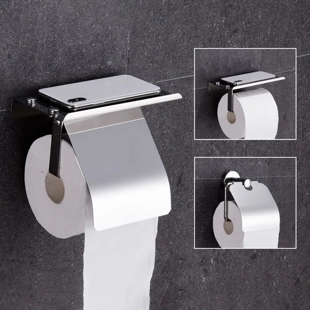 Bathroom Hardware Brushed Nickel Bathroom Accessories 304 Stainless Steel Hook Towel Rack Toilet Paper Holder Toilet Brush