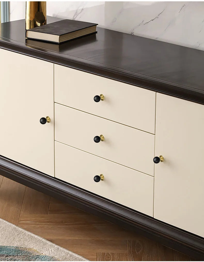 Brass Kitchen Cabinet Handles White Black Ball Drawer Knobs Modern Simple Wardrobe Cupboard Pulls Marble Furniture Handles