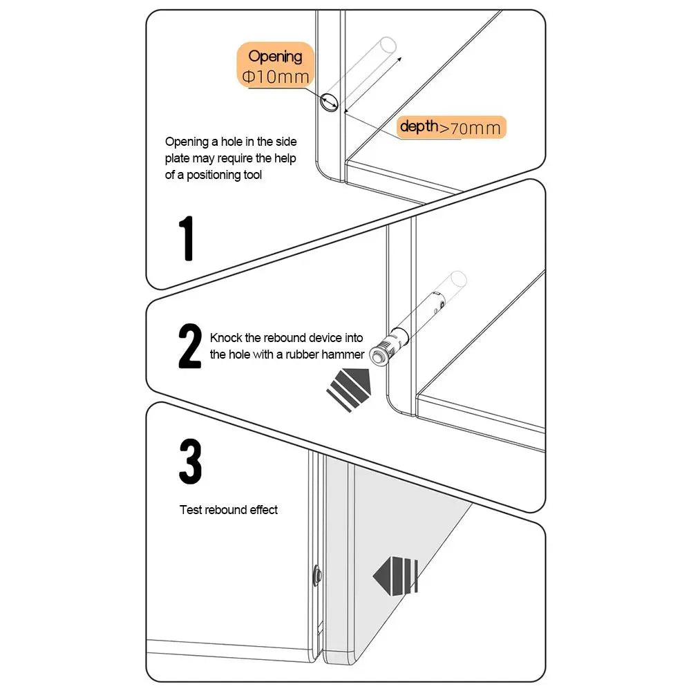 5Pcs Furniture Door Stopper Soft Quiet Close Closer Concealed Cabinet Rebounder Dampers Buffers for Kitchen Cabinet Drawer