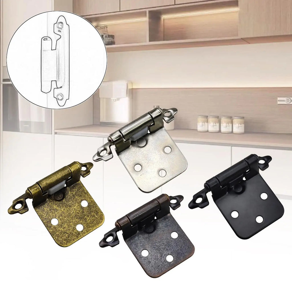 10Pcs Closing Hinges Cupboard Hinges Furniture Hardware Accessories Spring Hinges Easy to Install Cabinet Door Hinges