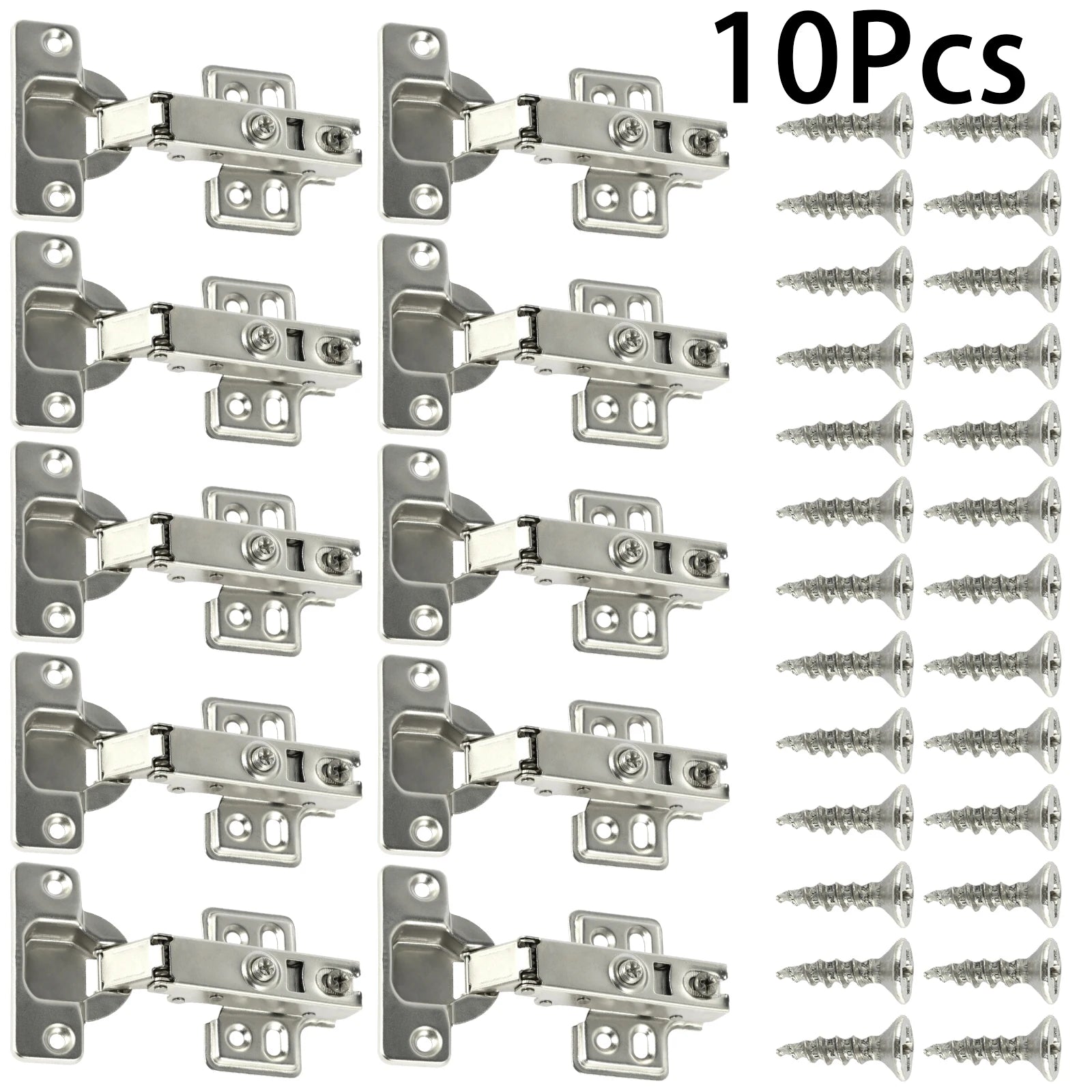 10/20 Pcs Hinges Cold Rolled Steel Hydraulic Cabinet Door Hinge Damper Buffer Soft Quiet Closing for all Cupboard Furniture