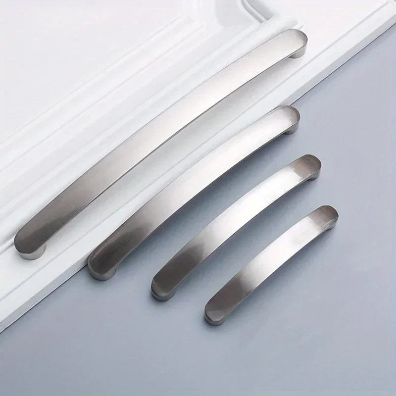 6pc Modern Brushed Aluminum Cabinet Handles, Suitable for cabinets, drawers handles - Upgrade Your Kitchen with Style!