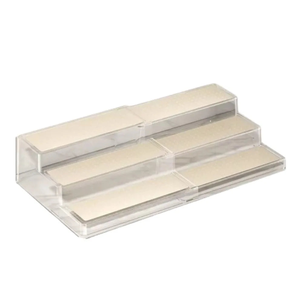 3 Tier Expandable Spice Rack Visible Adjustable Expandable Step Shelf Kitchen Organizer Multi Functional