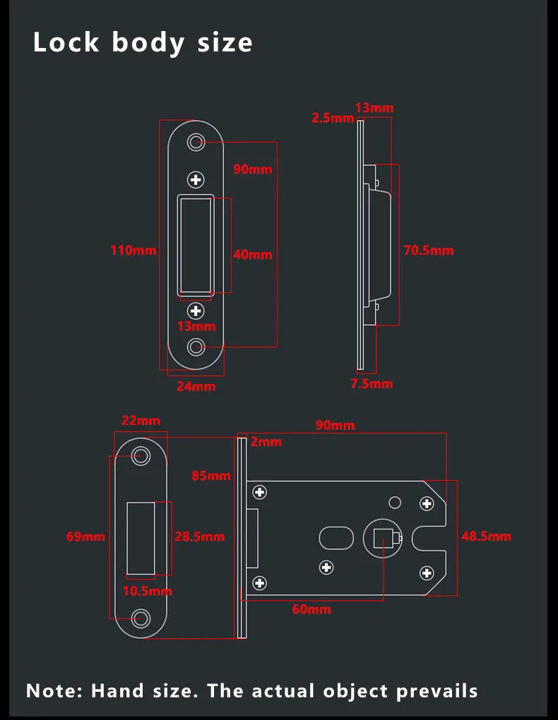 2023 New Ecological Door Lock Indoor Magnetic Suction Silent Minimalist Door Lock Bedroom Door Lock Modern Simple Door Handle