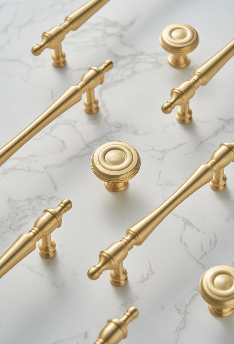 Modern /Solid Brass Furniture Handles for Cabinets and Drawers  Wardrobe Dresser Cupboard / Bedroom Drawers Knobs and Handles
