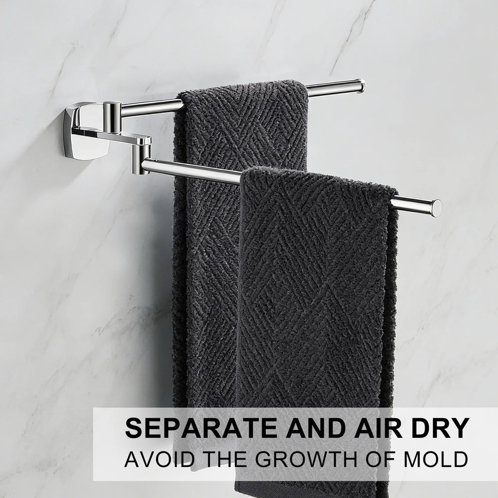 Bathroom towel bar, folding towel rack