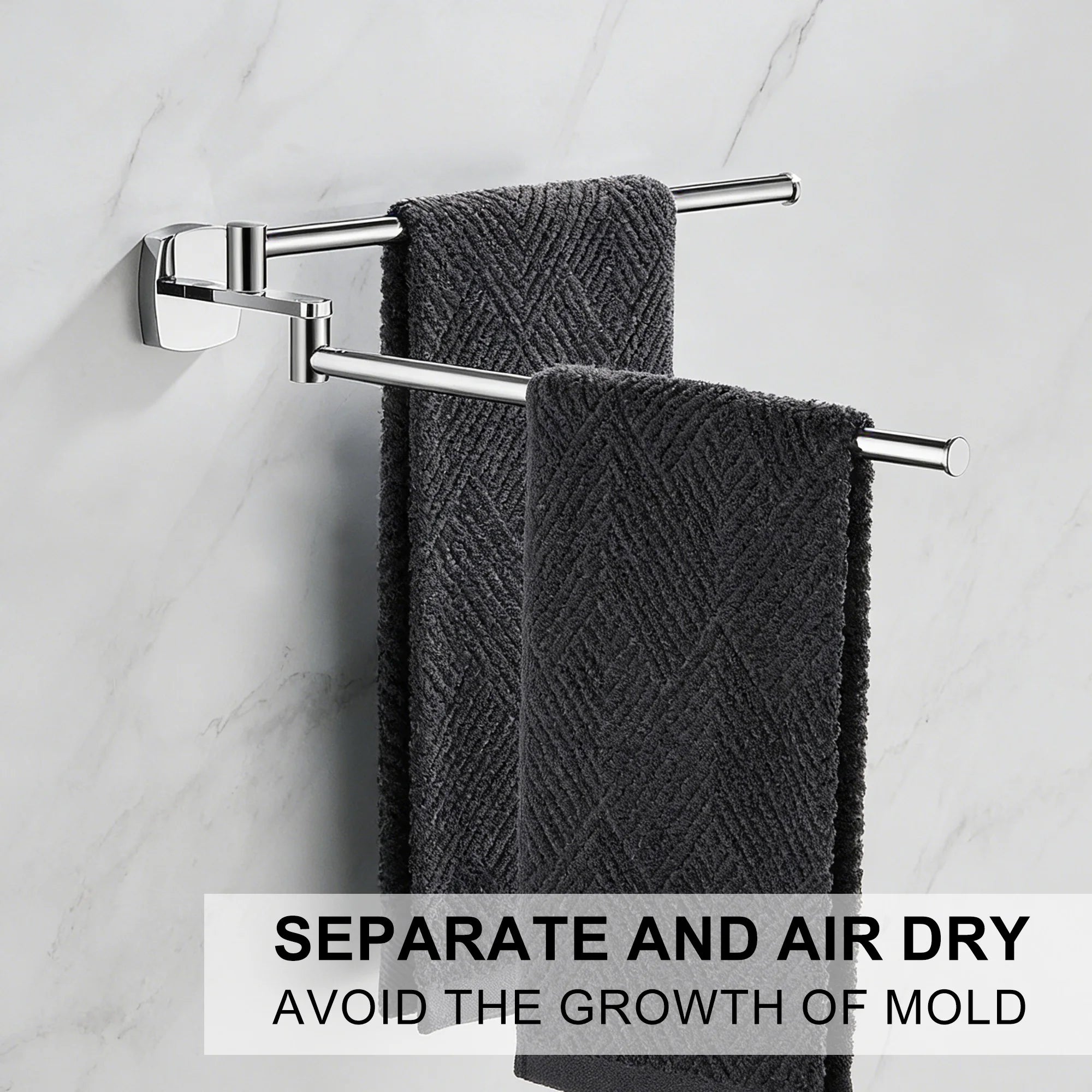 Bathroom towel bar, folding towel rack
