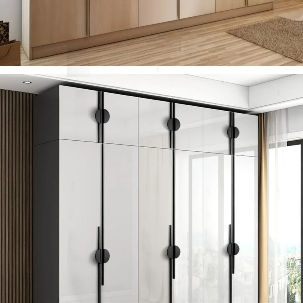 Modern Simple Black Round Counter Cabinet Door Pulls Drawer Knobs Furniture Handles Kitchen Cupboard Door Handles Hardware