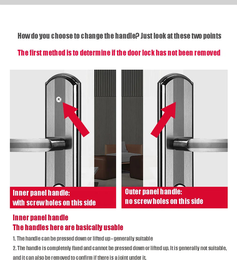 Solid Handle For Anti-theft Door Durable Non Rusting  Thickened Material Household Door Room Bedroom Universal Handle