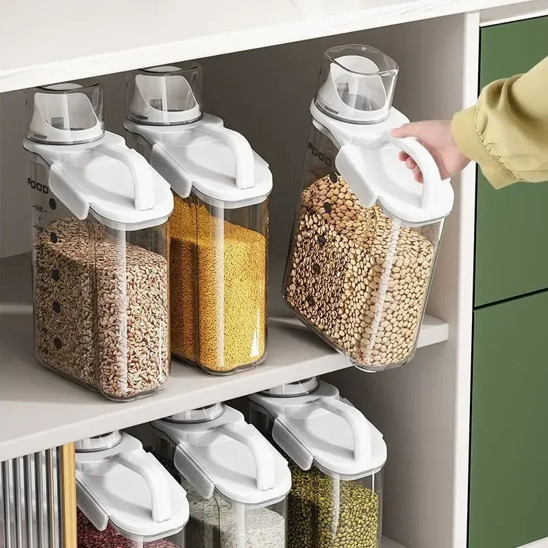 Airtight Food Storage Containers Cereal Dispenser Cereal Container Storage Box Rice Dispenser Grain Dispenser Kitchen Organizer