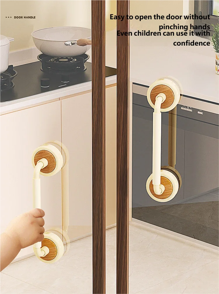 Suction cup door handle, no punching, powerful shower room, kitchen sliding door, glass door, cabinet door, refrigerator handle,