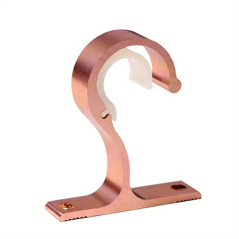 Curtain Rods Bracket Hanger Hook Rod Support Clamp Crossbar Fixing Clip Wall Hooks Organizer Rails Rack Home Storage