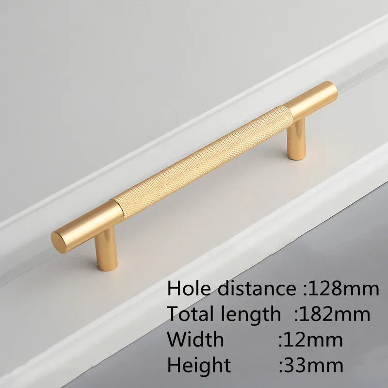 KK&FING Round Rod Knurled Carved Aluminum Alloy Furniture Door Handle Cupboard Wardrobe Door Pulls Cabinet Drawer Knobs Hardware