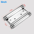 Double Spring Hinge Two-Way Free Door Hinge Stainless Steel  Automatic Door Closing Garage Door Hinges Fence Dedicated Hardware