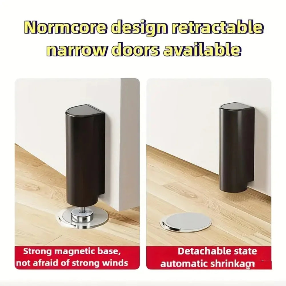 Magnetic Door Stop Stopper For Floor Indoors No Drilling Invisible Weighted Doorstop Silent Door Stops Stoppers Catch Holder