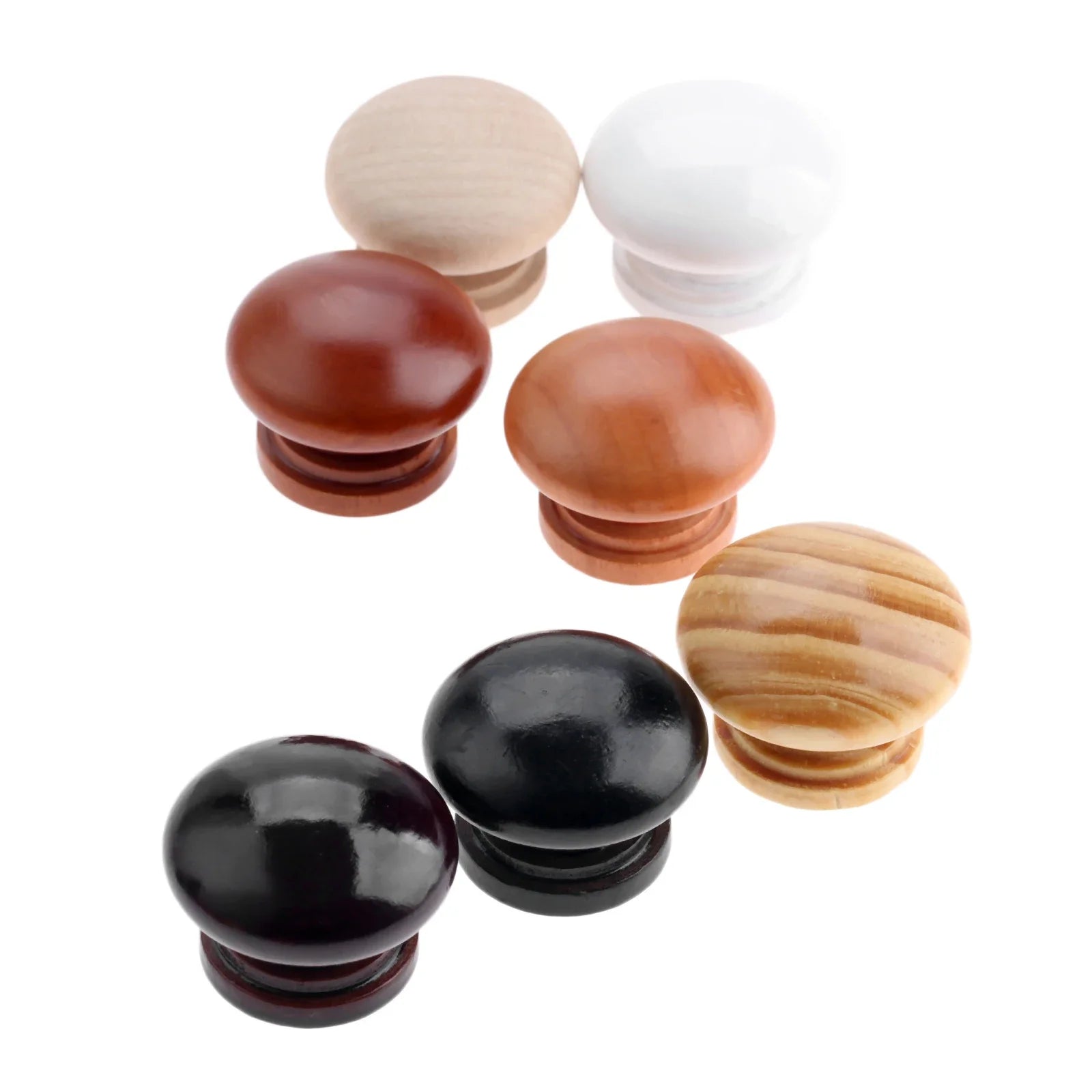 5Pcs Wood Cabinet Drawer Wardrobe Knobs Wooden Furniture Handles Cabinet Knobs and Handles Kitchen Door Pulls Furniture Hardware
