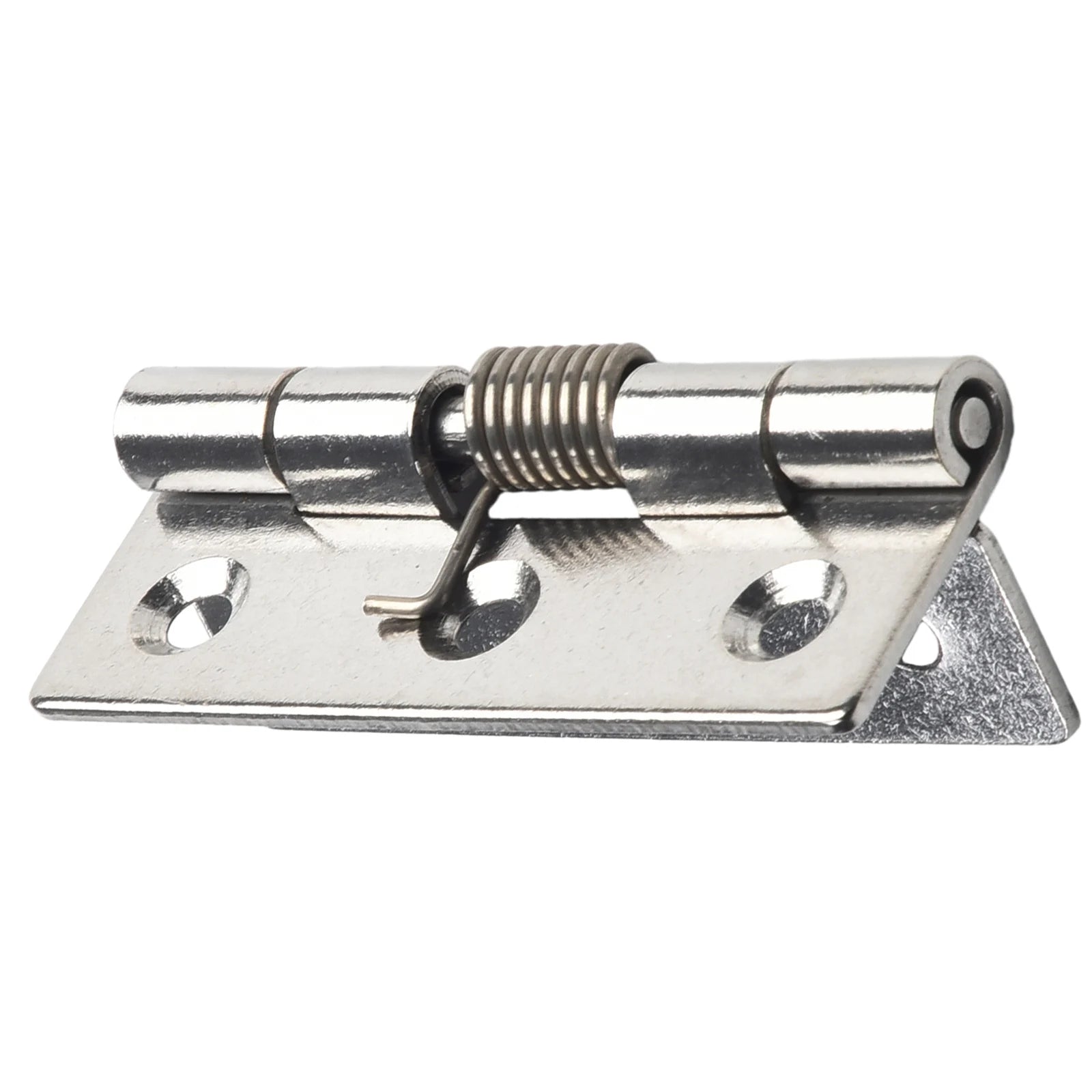 2pcs 1/1.5/2/3Inch Silver Spring Door Hinge Stainless Steel Self Closing Design Windows Cabinets Boxes Household Hardware