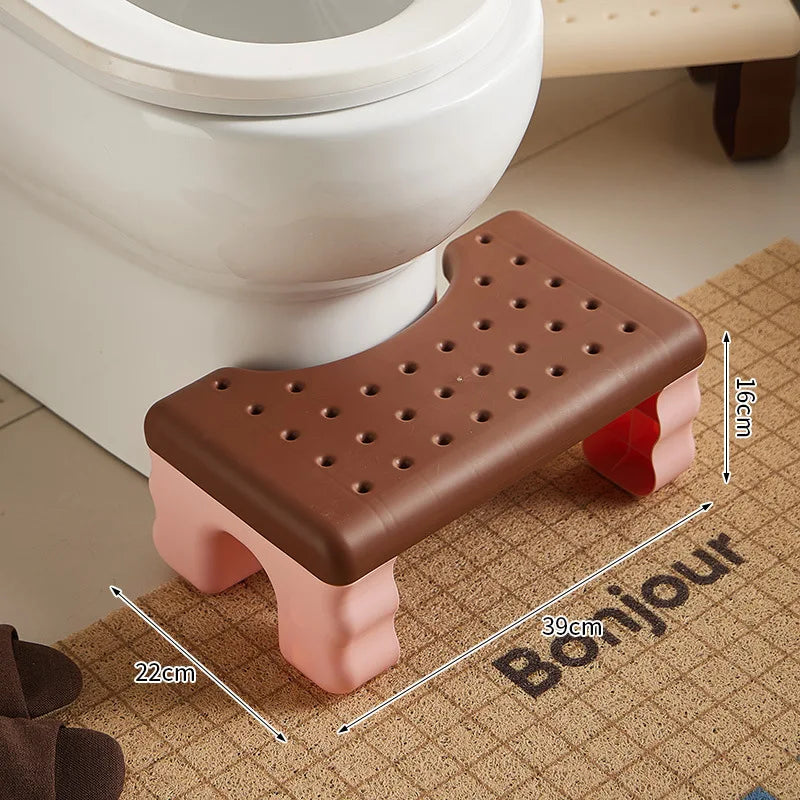 Bathroom Step Stool, Toilet Squat Stool with Non-Slip Design,Portable Foot Rest for Adults & Kids,Practical Bathroom Accessories