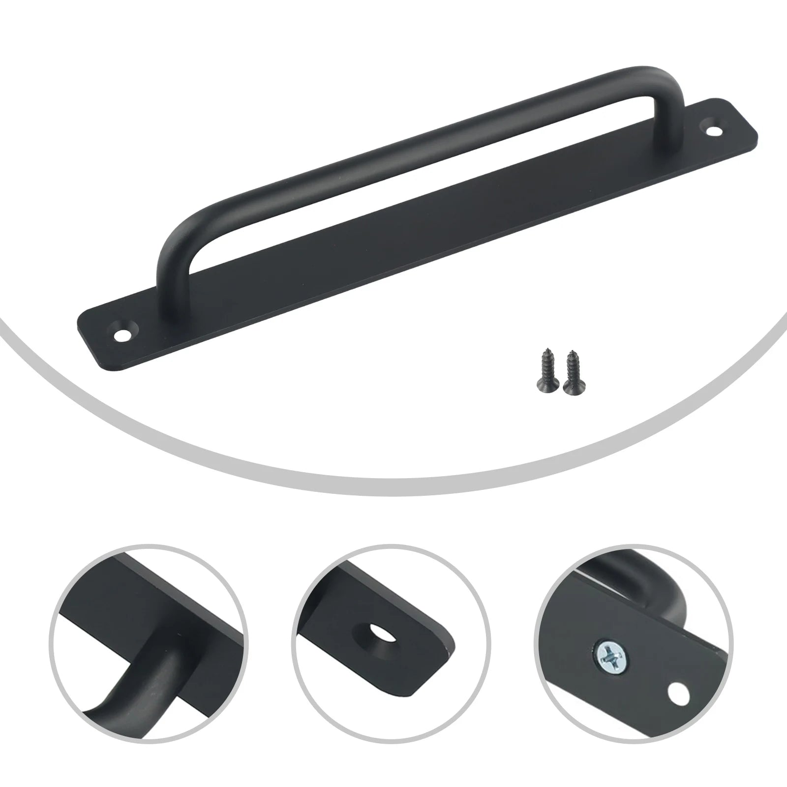 Sliding Door Handle Aluminum Alloy Pull Push Door Handle For Gate Toilet Door Punch-free Pulls Furniture Hardware