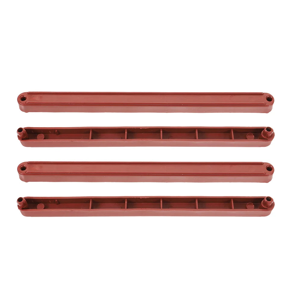 2 Sets Brown Drawer Slides Feet Plastic Undermount Track Guide Drawer Replacement Parts Rails for Wardrobes Keyboard Accessories