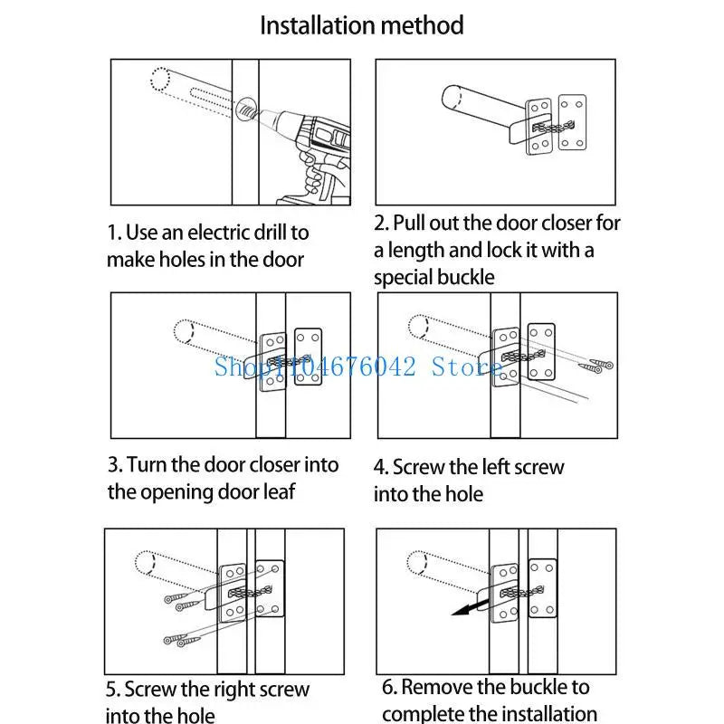 Automatic Inner Door Closer Heavy Duty Door Closing Device Soft Close Door Hinges for Residential Light Commercial Doors