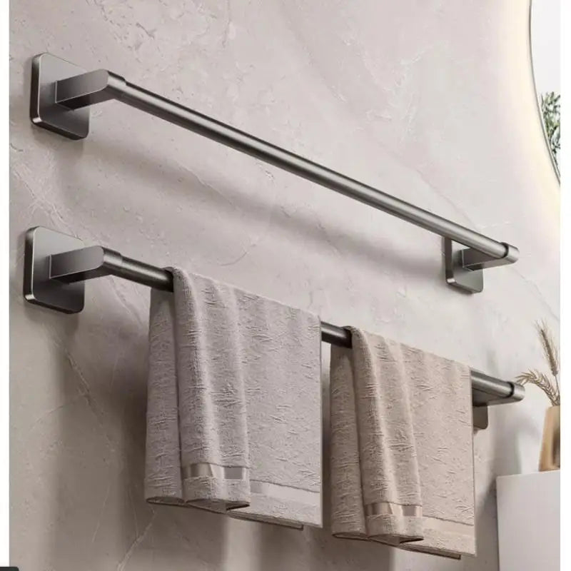 ♥Bathroom Towel Bar/Hook/Towel Rack/Kitchen Rag Rack Wall Mount Shelf Punch Free Bathroom Accessories