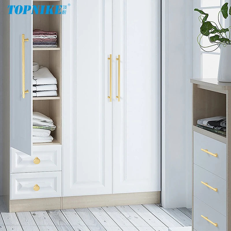 Simple Kitchen Cabinet Wardrobe Door Handles Drawer Knobs and Handles for Furniture Gold Black Knurled Nordic Style