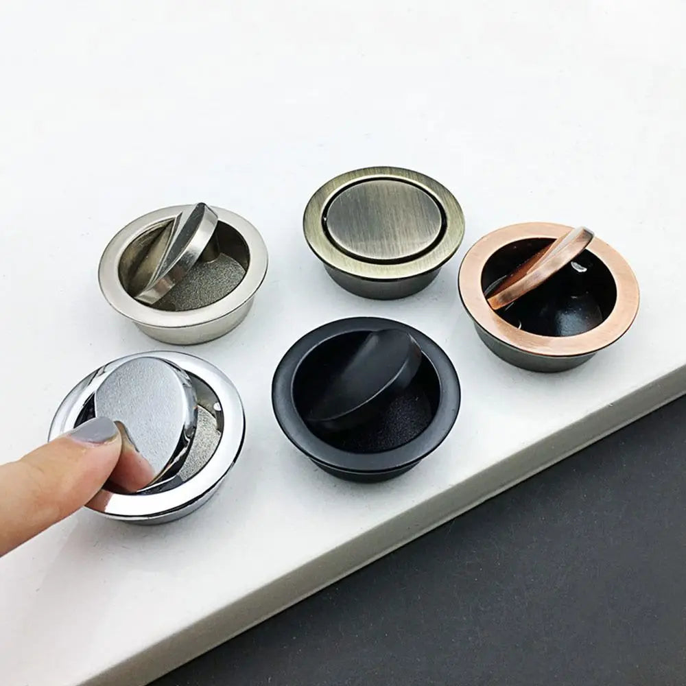 Modern Stainless Steel Door Handles Round Cupboard Tatami Cabinet Handle Pull Wardrobe Recessed Door Knob Tatami