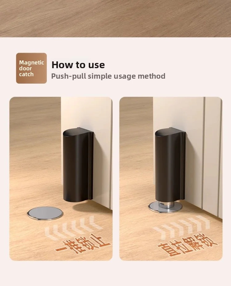 Magnetic Door Stopper -Avoiding Door Damage, Prevents Door Slamming Protects Walls For All Door Materials, Door Hardware