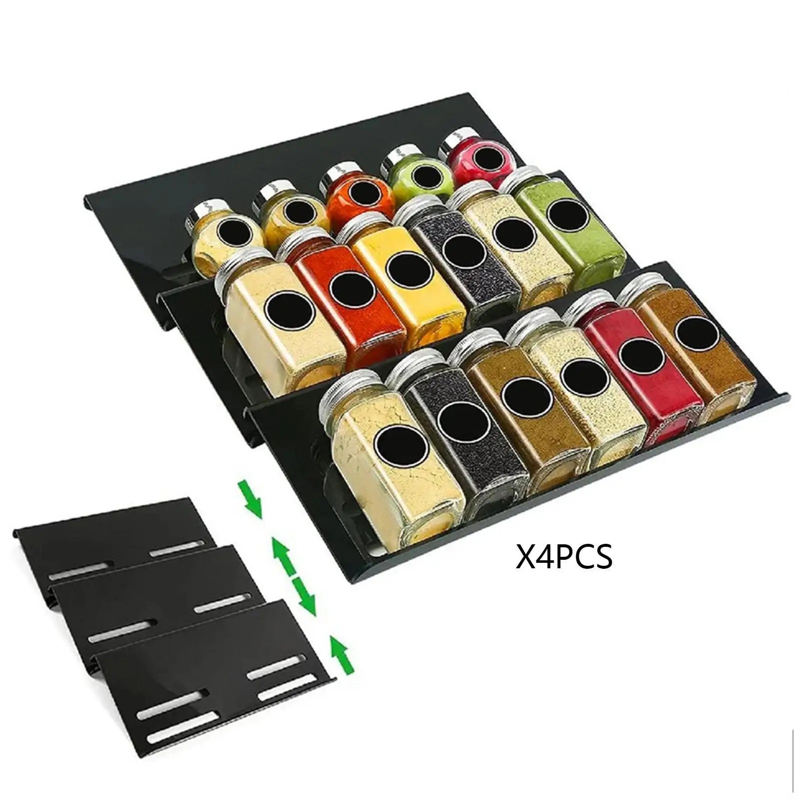 Spice Drawer Organizer Multipurpose Organization Expandable Seasoning Rack for