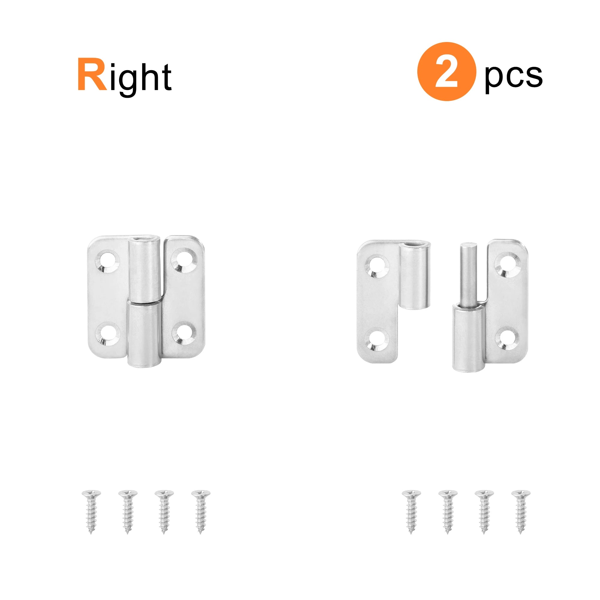 2PCS Stainless Steel Detachable Hinge 270 Degree Black Removable Wooden Furniture Door Hinges for Cabinet Cupboard Closet Box