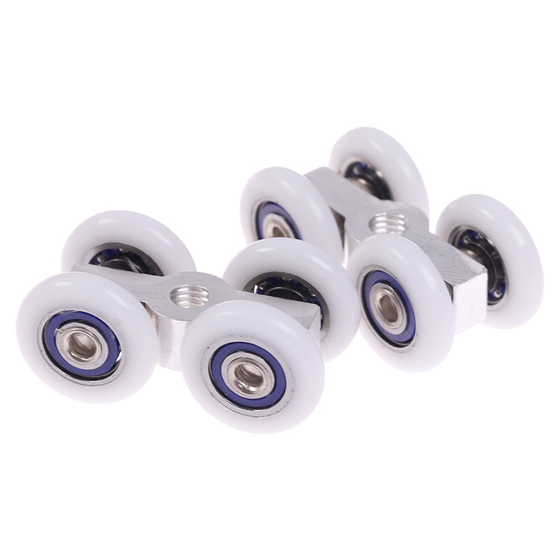 1Pair Sliding Door Rollers 4 Wheels Hanging Home Door Accessories Hardware