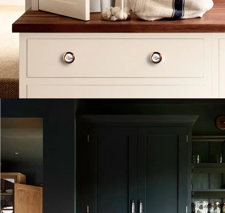 ceramic handle American retro cabinet door modern minimalist European style drawer cabinet wardrobe cabinet handle