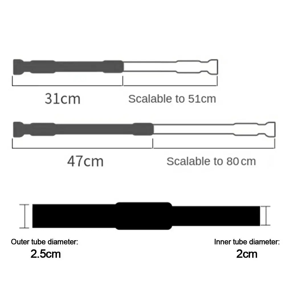 Adjustable Closet Rail Pole Curtain Telescopic Hanging Rod Useful Extendable Stainless Steel Wardrobe Clothes Rod