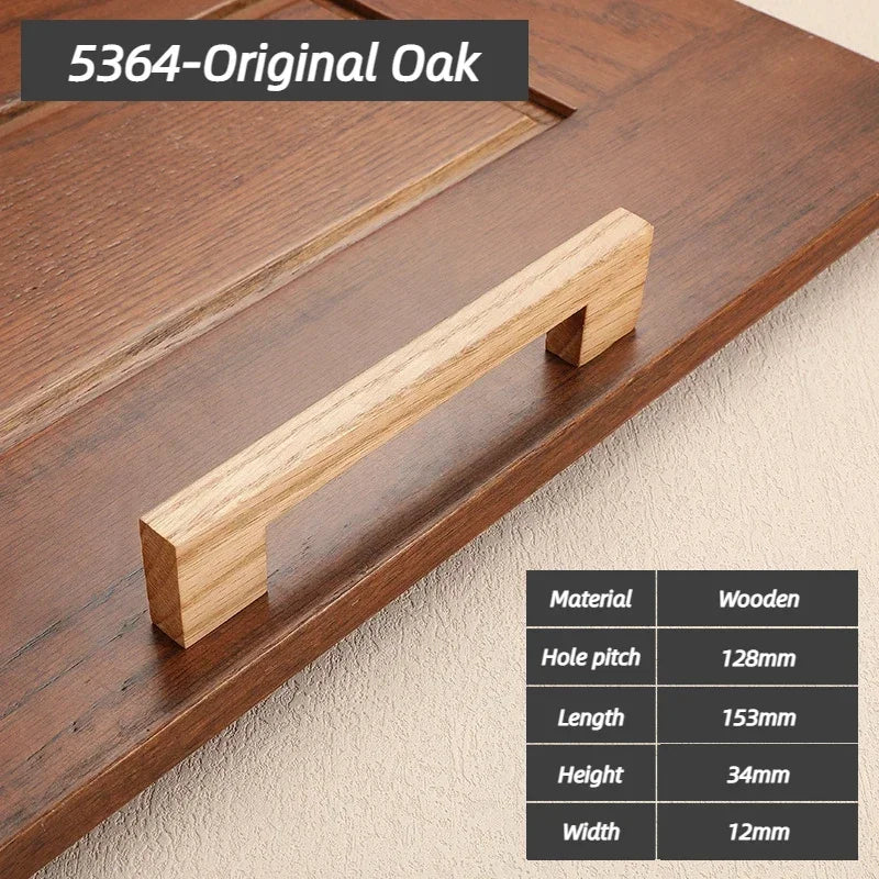 Wooden Cabinet Door Handle Cupboard Door Knob and Handle Kitchen Cabinet Knobs Wardrobe Door Handles for Furniture Hardware