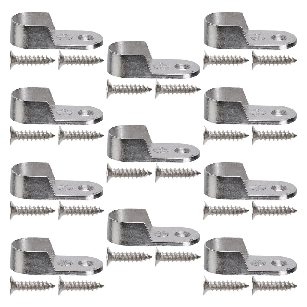 6/12/30pcs Oval Closet Rod End Supports Wardrobe Tube Support Bracket Clothes Hanging Rod End Holder With Screw Hardware Parts
