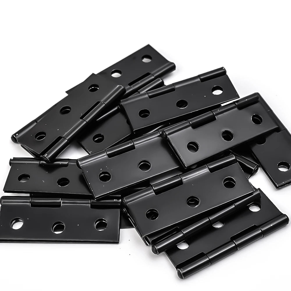 Stainless Steel Hinge for Furniture Wooden Doors Windows Cabinets Cupboards Bookcase Fitting Hardware 6 Mounting Hole with Screw