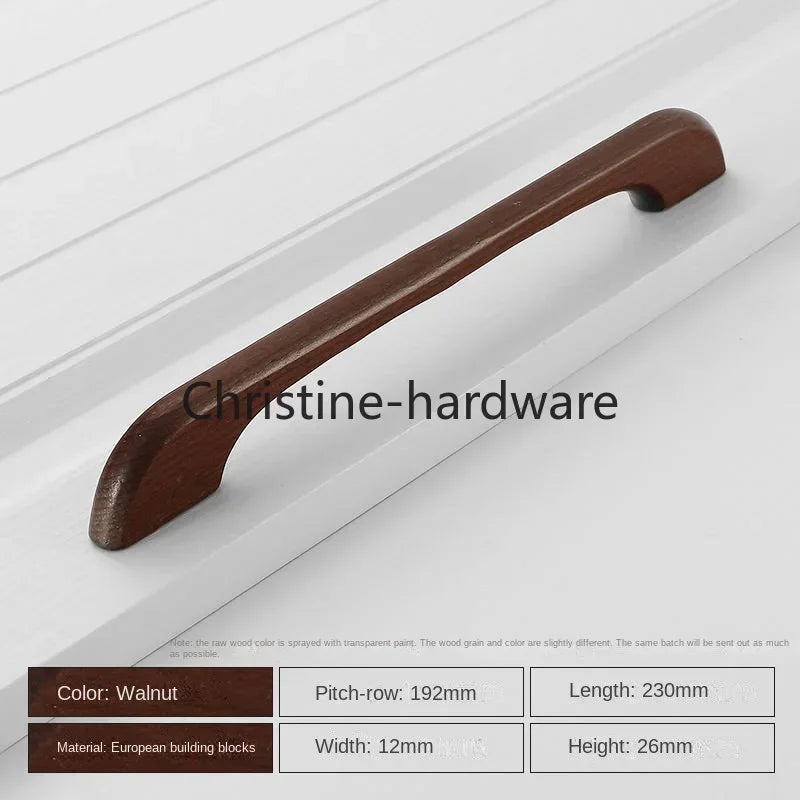 Simple Modern Wooden Cabinet Round Single-hole Handle Drawer Door Kitchen Shoe Cabinet Solid Wood Log Handle