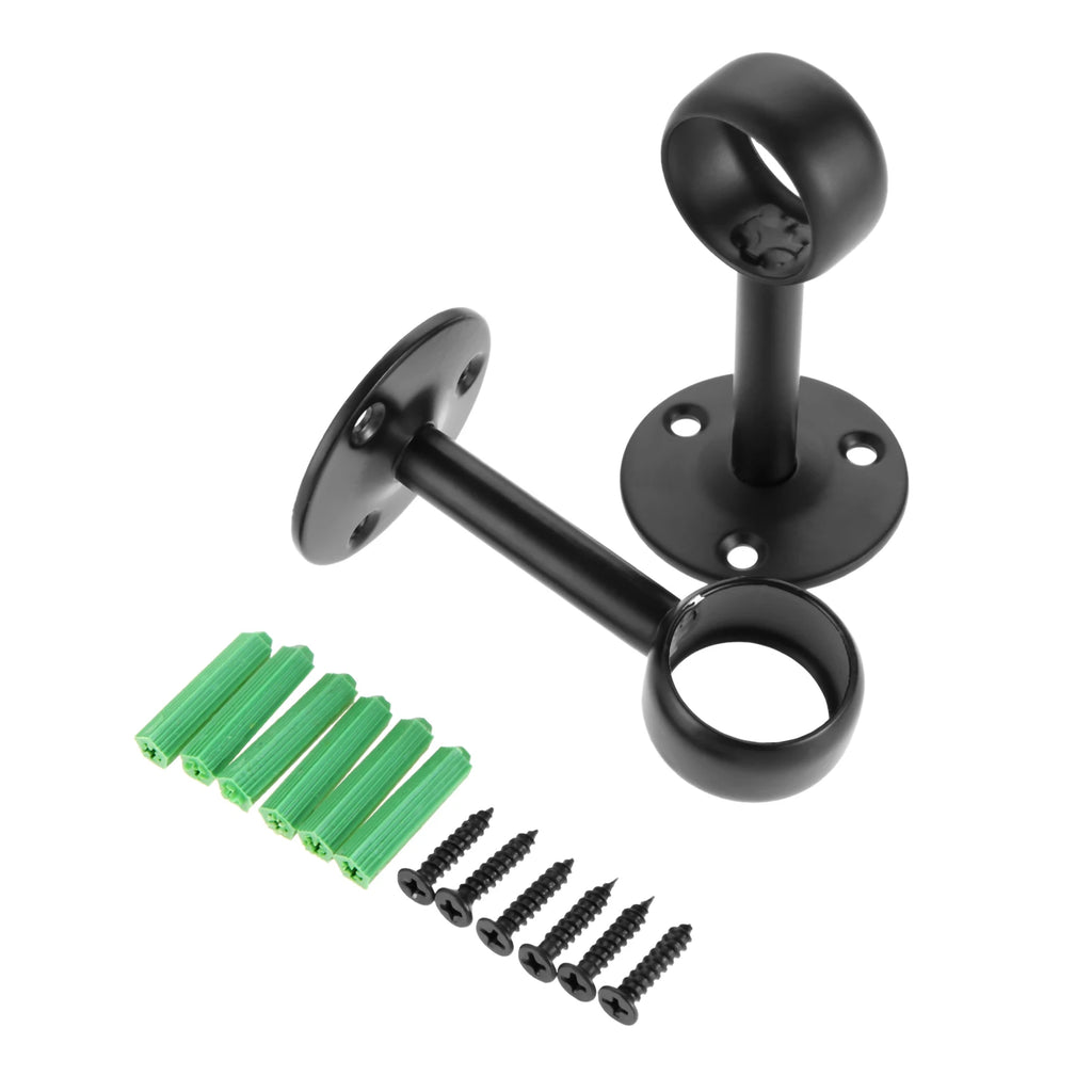 2pcs Flange Rod Holders Wardrobe Hanger Pipe Bracket for Clothes Pole Curtain Rods Ceiling Fixed Support Clamps 16/19/22mm