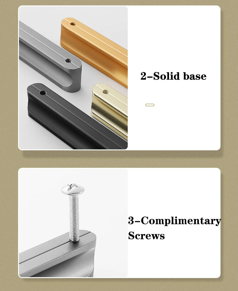Modern Long Cabinet Handles Hidden-style Aluminum alloy Wardrobe Drawer Handle 800mm 1000mm Furniture Pulls