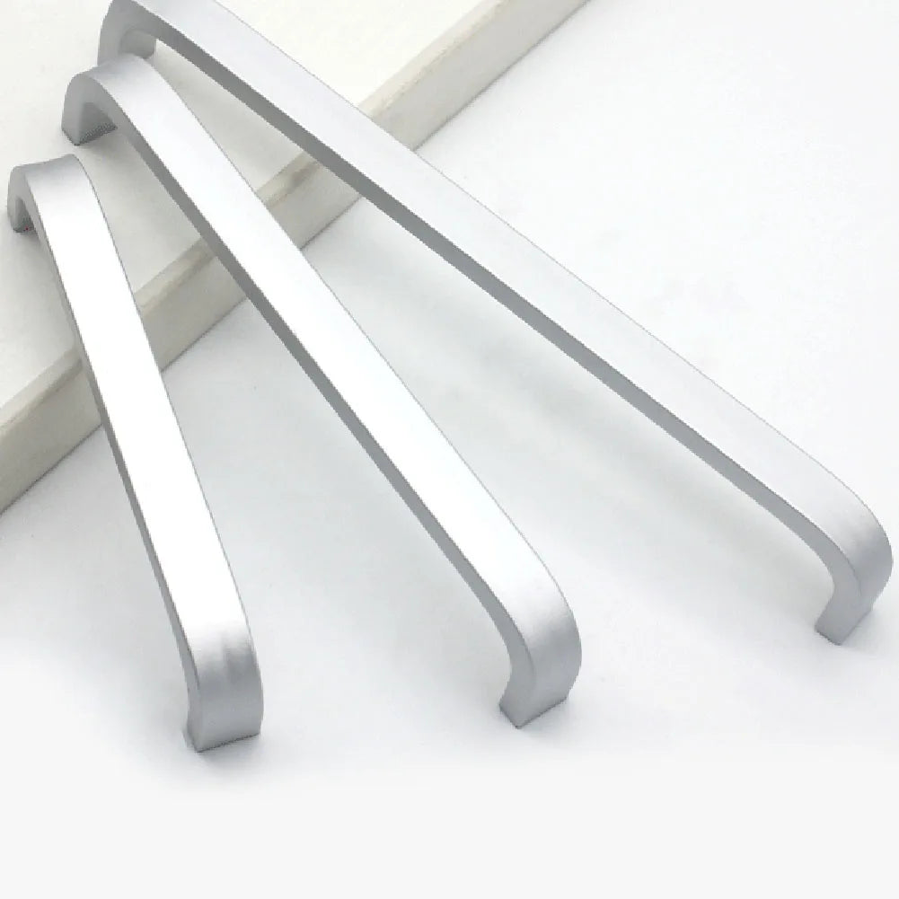 Cabinet Handles Kitchen Door Handles Drawer Knobs Space Aluminum Wardrobe Door Handles Brushed Modern Style Hardware