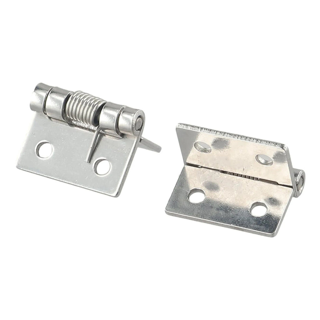 2pcs 1/1.5/2/3Inch Silver Spring Door Hinge Stainless Steel Self Closing Design Windows Cabinets Boxes Household Hardware
